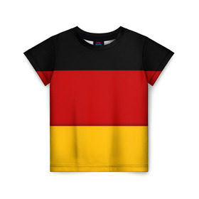 Детская футболка 3D с принтом Германия в Тюмени, 100% гипоаллергенный полиэфир | прямой крой, круглый вырез горловины, длина до линии бедер, чуть спущенное плечо, ткань немного тянется | germany | флаг