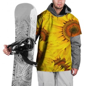 Накидка на куртку 3D с принтом Подсолнух в Тюмени, 100% полиэстер |  | Тематика изображения на принте: 