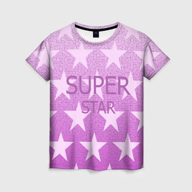 Женская футболка 3D с принтом I am Super Star в Тюмени, 100% полиэфир ( синтетическое хлопкоподобное полотно) | прямой крой, круглый вырез горловины, длина до линии бедер | star | stars | super | super star | звезда | звезды | знаменитости | знаменитость | лучший | супер | суперзвезда
