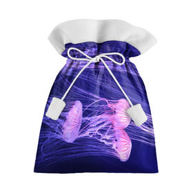 Подарочный 3D мешок с принтом Розовые медузы в Тюмени, 100% полиэстер | Размер: 29*39 см | Тематика изображения на принте: аквариум | вода | дайвинг | милые | море | океан | плывет | подводный мир | рыбалка | рыбка | рыбы | стая | фауна