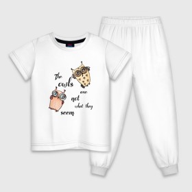 Детская пижама хлопок с принтом Twin Peaks_Совы в Тюмени, 100% хлопок |  брюки и футболка прямого кроя, без карманов, на брюках мягкая резинка на поясе и по низу штанин
 | twin peaks твин пикс | девид линч | лес | лора палмер | сова | туман