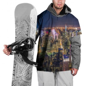 Накидка на куртку 3D с принтом Ночной город 3 в Тюмени, 100% полиэстер |  | Тематика изображения на принте: город | здания | небо | ночь | свет