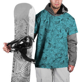 Накидка на куртку 3D с принтом Осьминоги в Тюмени, 100% полиэстер |  | Тематика изображения на принте: дайвинг | кракен | ктулху | малюск | море | океан | осьминог | паттерн | рыбалка | спрут