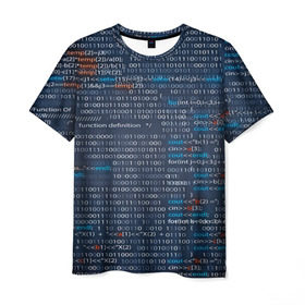 Мужская футболка 3D с принтом Информатика в Тюмени, 100% полиэфир | прямой крой, круглый вырез горловины, длина до линии бедер | computer code | technology | код | компьютеры