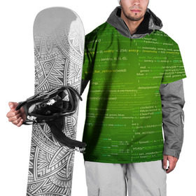 Накидка на куртку 3D с принтом technology code в Тюмени, 100% полиэстер |  | computer code | technology | код | компьютеры