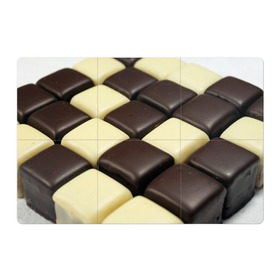 Магнитный плакат 3Х2 с принтом Шоколадные конфеты в Тюмени, Полимерный материал с магнитным слоем | 6 деталей размером 9*9 см | Тематика изображения на принте: десерт | еда | конфеты | сладкое | структуры | шахматы | шоколад