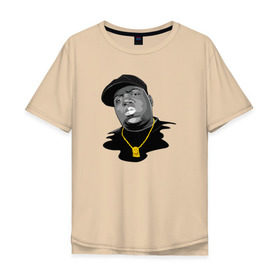 Мужская футболка хлопок Oversize с принтом The Notorious B.I.G. в Тюмени, 100% хлопок | свободный крой, круглый ворот, “спинка” длиннее передней части | 2pac | 90 | big | gangsters | legend | notorious | old school | rap | рэп