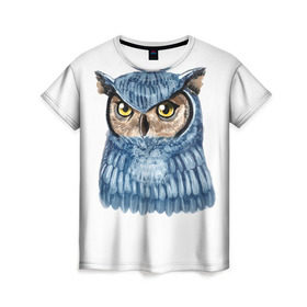 Женская футболка 3D с принтом Сова совушка совунья в Тюмени, 100% полиэфир ( синтетическое хлопкоподобное полотно) | прямой крой, круглый вырез горловины, длина до линии бедер | Тематика изображения на принте: owl | swag | свэг | сова