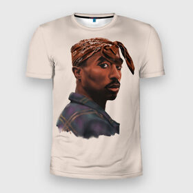 Мужская футболка 3D спортивная с принтом Tupac в Тюмени, 100% полиэстер с улучшенными характеристиками | приталенный силуэт, круглая горловина, широкие плечи, сужается к линии бедра | 2pac | rap | shakur | tupac | рэп | тупак | шакур