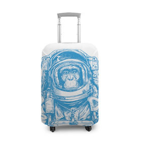 Чехол для чемодана 3D с принтом Космомакака в Тюмени, 86% полиэфир, 14% спандекс | двустороннее нанесение принта, прорези для ручек и колес | день космонавтики | звезда | звезды | космонавт | космонавты | космос | планета | планеты | ракета | ракеты