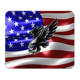 Коврик прямоугольный с принтом Флаг США с орлом в Тюмени, натуральный каучук | размер 230 х 185 мм; запечатка лицевой стороны | usa | америка | белоголовый | герб | государство | доллар | дядя сэм | звездно полосатый флаг | лысый | нато | оон | орел | птица | свобода | символ | соединённые штаты америки | страна | сша | штат
