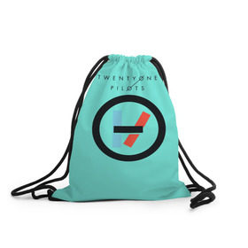 Рюкзак-мешок 3D с принтом Blurryface в Тюмени, 100% полиэстер | плотность ткани — 200 г/м2, размер — 35 х 45 см; лямки — толстые шнурки, застежка на шнуровке, без карманов и подкладки | 21 pilots | twenty one pilots