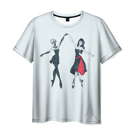 Мужская футболка 3D с принтом Ballerinas TWP в Тюмени, 100% полиэфир | прямой крой, круглый вырез горловины, длина до линии бедер | 21 pilots | twenty one pilots