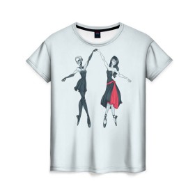 Женская футболка 3D с принтом Ballerinas TWP в Тюмени, 100% полиэфир ( синтетическое хлопкоподобное полотно) | прямой крой, круглый вырез горловины, длина до линии бедер | Тематика изображения на принте: 21 pilots | twenty one pilots