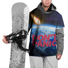 Накидка на куртку 3D с принтом Без паники, метеорит в Тюмени, 100% полиэстер |  | do not panic | dont panic | апокалипсис | без паники | взрыв | гибель | земля | классная | комета | конец света | космос | крутая | метеорит | не надо | прикол | прикольная надпись | ужас