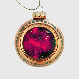 Стеклянный ёлочный шар с принтом Розовый космос в Тюмени, Стекло | Диаметр: 80 мм | nebula | space | star | вселенная | звезды | земля | космический | космос | планеты | плеяды | пространство | созвездие