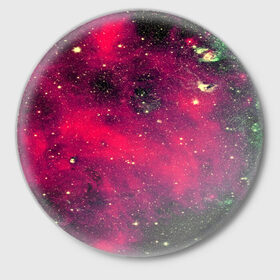Значок с принтом Розовый космос в Тюмени,  металл | круглая форма, металлическая застежка в виде булавки | Тематика изображения на принте: nebula | space | star | вселенная | звезды | земля | космический | космос | планеты | плеяды | пространство | созвездие