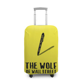 Чехол для чемодана 3D с принтом Волк с Уолл Стрит в Тюмени, 86% полиэфир, 14% спандекс | двустороннее нанесение принта, прорези для ручек и колес | the wolf of wall street | волк с уолл стрит | леонардо дикаприо | мартин скорсезе | продай мне эту ручку