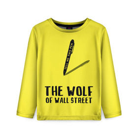 Детский лонгслив 3D с принтом Волк с Уолл Стрит в Тюмени, 100% полиэстер | длинные рукава, круглый вырез горловины, полуприлегающий силуэт
 | the wolf of wall street | волк с уолл стрит | леонардо дикаприо | мартин скорсезе | продай мне эту ручку