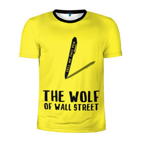 Мужская футболка 3D спортивная с принтом Волк с Уолл Стрит в Тюмени, 100% полиэстер с улучшенными характеристиками | приталенный силуэт, круглая горловина, широкие плечи, сужается к линии бедра | the wolf of wall street | волк с уолл стрит | леонардо дикаприо | мартин скорсезе | продай мне эту ручку