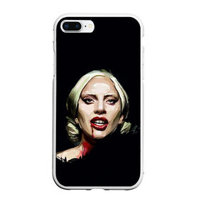 Чехол для iPhone 7Plus/8 Plus матовый с принтом Леди Гага в Тюмени, Силикон | Область печати: задняя сторона чехла, без боковых панелей | lady gaga | леди гага