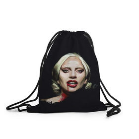 Рюкзак-мешок 3D с принтом Леди Гага в Тюмени, 100% полиэстер | плотность ткани — 200 г/м2, размер — 35 х 45 см; лямки — толстые шнурки, застежка на шнуровке, без карманов и подкладки | lady gaga | леди гага