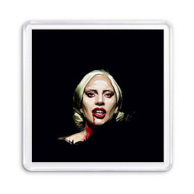 Магнит 55*55 с принтом Леди Гага в Тюмени, Пластик | Размер: 65*65 мм; Размер печати: 55*55 мм | Тематика изображения на принте: lady gaga | леди гага