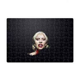 Пазл магнитный 126 элементов с принтом Леди Гага в Тюмени, полимерный материал с магнитным слоем | 126 деталей, размер изделия —  180*270 мм | Тематика изображения на принте: lady gaga | леди гага