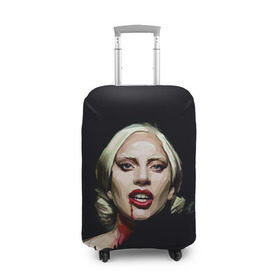 Чехол для чемодана 3D с принтом Леди Гага в Тюмени, 86% полиэфир, 14% спандекс | двустороннее нанесение принта, прорези для ручек и колес | lady gaga | леди гага