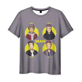 Мужская футболка 3D с принтом Сериал SKAM в Тюмени, 100% полиэфир | прямой крой, круглый вырез горловины, длина до линии бедер | skam | скам | стыд
