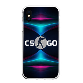 Чехол для iPhone XS Max матовый с принтом CS GO абстракция в Тюмени, Силикон | Область печати: задняя сторона чехла, без боковых панелей | cs go | абстракция | бирюзовые | войнушка | геометрия | игра | контер страйк | контра | красные | линии | логотип | надпись | онлайн | розовые | стрелялка | террористы | углы | узор | шутер