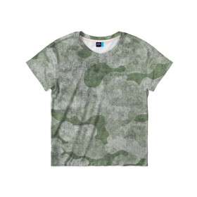 Детская футболка 3D с принтом Грязный камуфляж в Тюмени, 100% гипоаллергенный полиэфир | прямой крой, круглый вырез горловины, длина до линии бедер, чуть спущенное плечо, ткань немного тянется | абстракция | армия | камуфляж | модный | оригинал