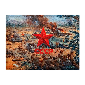 Обложка для студенческого билета с принтом CCCР Солдаты в Тюмени, натуральная кожа | Размер: 11*8 см; Печать на всей внешней стороне | Тематика изображения на принте: ussr | день победы | отечественная война | победа