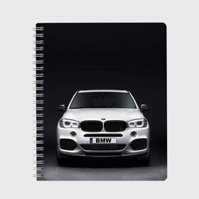 Тетрадь с принтом BMW X5 в Тюмени, 100% бумага | 48 листов, плотность листов — 60 г/м2, плотность картонной обложки — 250 г/м2. Листы скреплены сбоку удобной пружинной спиралью. Уголки страниц и обложки скругленные. Цвет линий — светло-серый
 | Тематика изображения на принте: bmw | x3 x4 x5 x6 x7 x8 | авто | автомобиль | блатная | бмв | бумер | бэха | иномарка | концерн | красивая | крутая | марка немецкая | машина | пацанский таз | прикольная | тачила | тачка