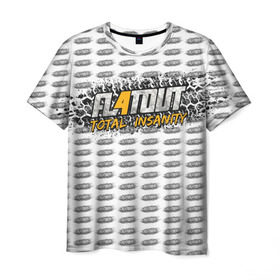 Мужская футболка 3D с принтом FlatOut в Тюмени, 100% полиэфир | прямой крой, круглый вырез горловины, длина до линии бедер | burnout | car | flatout | forza | grid | need | nfs | race | second | speed | split | гонки | машина | нфс | скорость | флэтаут