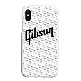 Чехол для iPhone XS Max матовый с принтом Gibson в Тюмени, Силикон | Область печати: задняя сторона чехла, без боковых панелей | Тематика изображения на принте: fender | gibson | guitar | ibanez | music | rock | гитара | музыка | рок