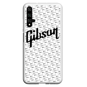 Чехол для Honor 20 с принтом Gibson в Тюмени, Силикон | Область печати: задняя сторона чехла, без боковых панелей | Тематика изображения на принте: fender | gibson | guitar | ibanez | music | rock | гитара | музыка | рок