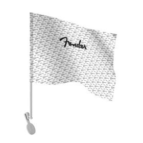 Флаг для автомобиля с принтом Fender в Тюмени, 100% полиэстер | Размер: 30*21 см | Тематика изображения на принте: fender | gibson | guitar | ibanez | music | rock | гитара | музыка | рок