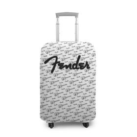 Чехол для чемодана 3D с принтом Fender в Тюмени, 86% полиэфир, 14% спандекс | двустороннее нанесение принта, прорези для ручек и колес | fender | gibson | guitar | ibanez | music | rock | гитара | музыка | рок