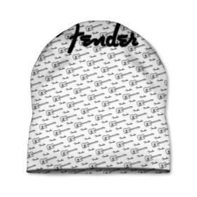 Шапка 3D с принтом Fender в Тюмени, 100% полиэстер | универсальный размер, печать по всей поверхности изделия | Тематика изображения на принте: fender | gibson | guitar | ibanez | music | rock | гитара | музыка | рок