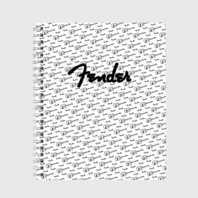 Тетрадь с принтом Fender в Тюмени, 100% бумага | 48 листов, плотность листов — 60 г/м2, плотность картонной обложки — 250 г/м2. Листы скреплены сбоку удобной пружинной спиралью. Уголки страниц и обложки скругленные. Цвет линий — светло-серый
 | fender | gibson | guitar | ibanez | music | rock | гитара | музыка | рок