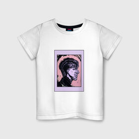 Детская футболка хлопок с принтом Стильная картинка в Тюмени, 100% хлопок | круглый вырез горловины, полуприлегающий силуэт, длина до линии бедер | голова | искусство | профиль | стиль | стильная картинка