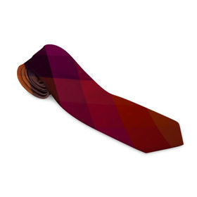 Галстук 3D с принтом Ромбы, красная текстура в Тюмени, 100% полиэстер | Длина 148 см; Плотность 150-180 г/м2 | геометрия | грязный метал | красные | линии | металлический | полосы | ромбы | серые | текстура