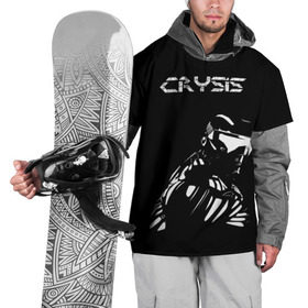 Накидка на куртку 3D с принтом CRYSIS в Тюмени, 100% полиэстер |  | crysis | другие | игра | крайзис | кризис | надпись | прикольные | пророк | черно белый