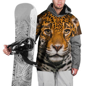 Накидка на куртку 3D с принтом Jaguar в Тюмени, 100% полиэстер |  | глаза | дикая кошка | кошка | леопард | сафари | хищник | ягуар