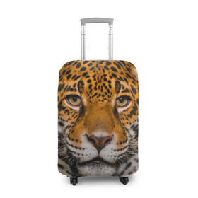 Чехол для чемодана 3D с принтом Jaguar в Тюмени, 86% полиэфир, 14% спандекс | двустороннее нанесение принта, прорези для ручек и колес | глаза | дикая кошка | кошка | леопард | сафари | хищник | ягуар