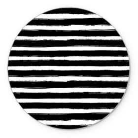 Коврик круглый с принтом Тельняшка в Тюмени, резина и полиэстер | круглая форма, изображение наносится на всю лицевую часть | геометрия | зебра | линии | полосы | тельняшка | узор | черно белый