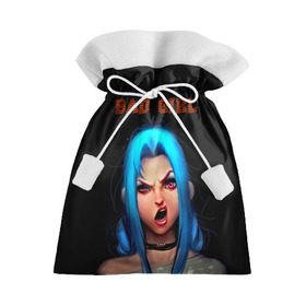 Подарочный 3D мешок с принтом Bad Girl в Тюмени, 100% полиэстер | Размер: 29*39 см | 3d | girl | девушка | прикольные | рок | синие волосы | скандалистка | эмо