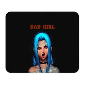 Коврик прямоугольный с принтом Bad Girl в Тюмени, натуральный каучук | размер 230 х 185 мм; запечатка лицевой стороны | 3d | girl | девушка | прикольные | рок | синие волосы | скандалистка | эмо