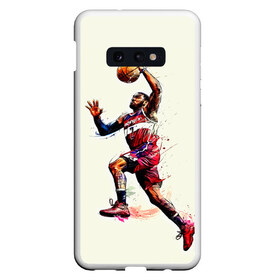 Чехол для Samsung S10E с принтом John Wall в Тюмени, Силикон | Область печати: задняя сторона чехла, без боковых панелей | john wall | nba | sport | washington | wizards | арт | баскетбол | баскетболист | джон уолл | игрок | картинка | краски | прикольные | рисунок | спорт | цветные | яркие